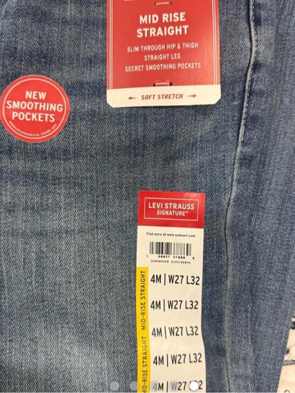 Levi's Signature Mid Rise Straight Jeans - Light Blue Denim